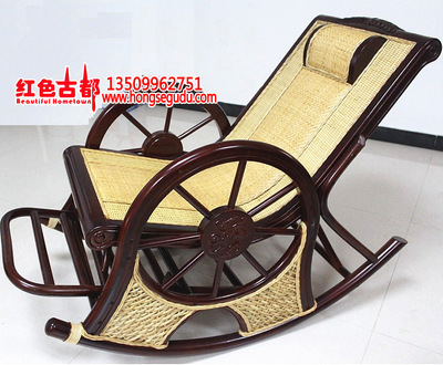 批發藤椅沙發藤搖椅藤吊籃藤沙發搖椅藤木雕花精工搖椅43